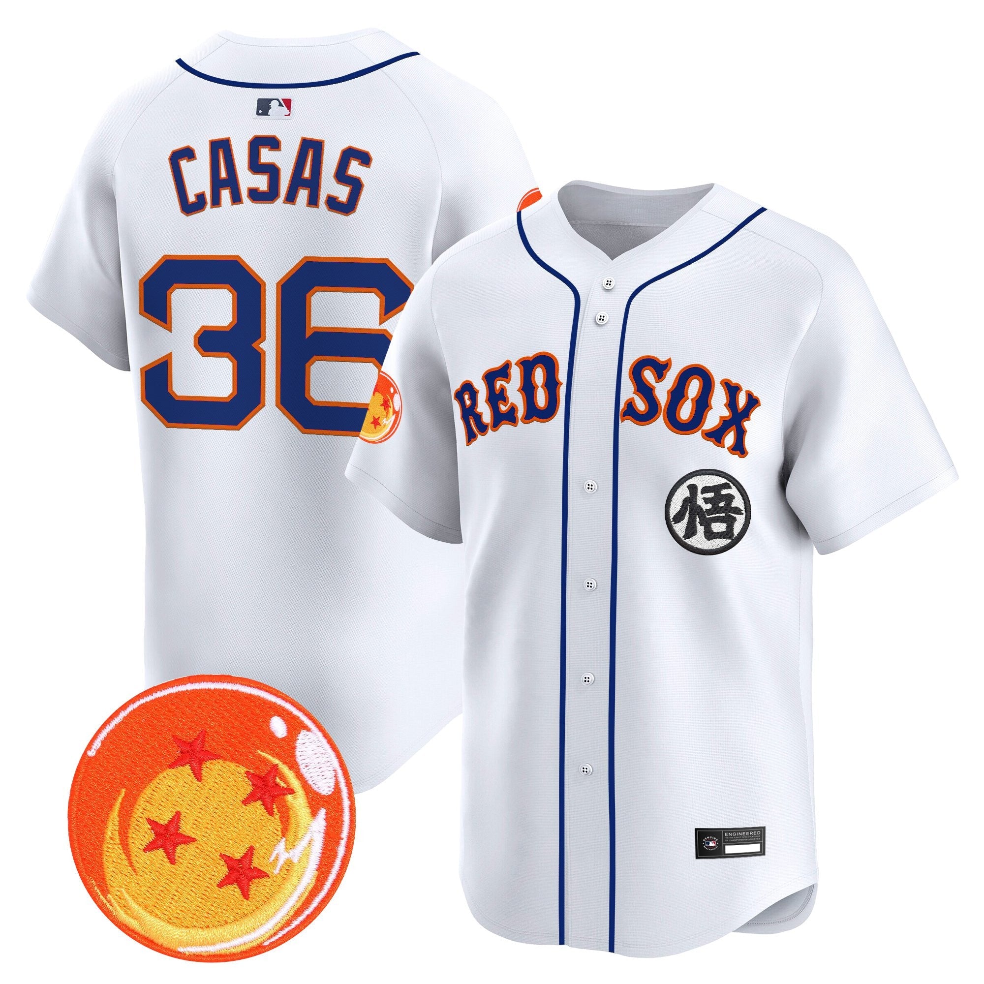 Men's Boston Red Sox x Dragon Ball Vapor Premier Limited Jersey - All Stitched