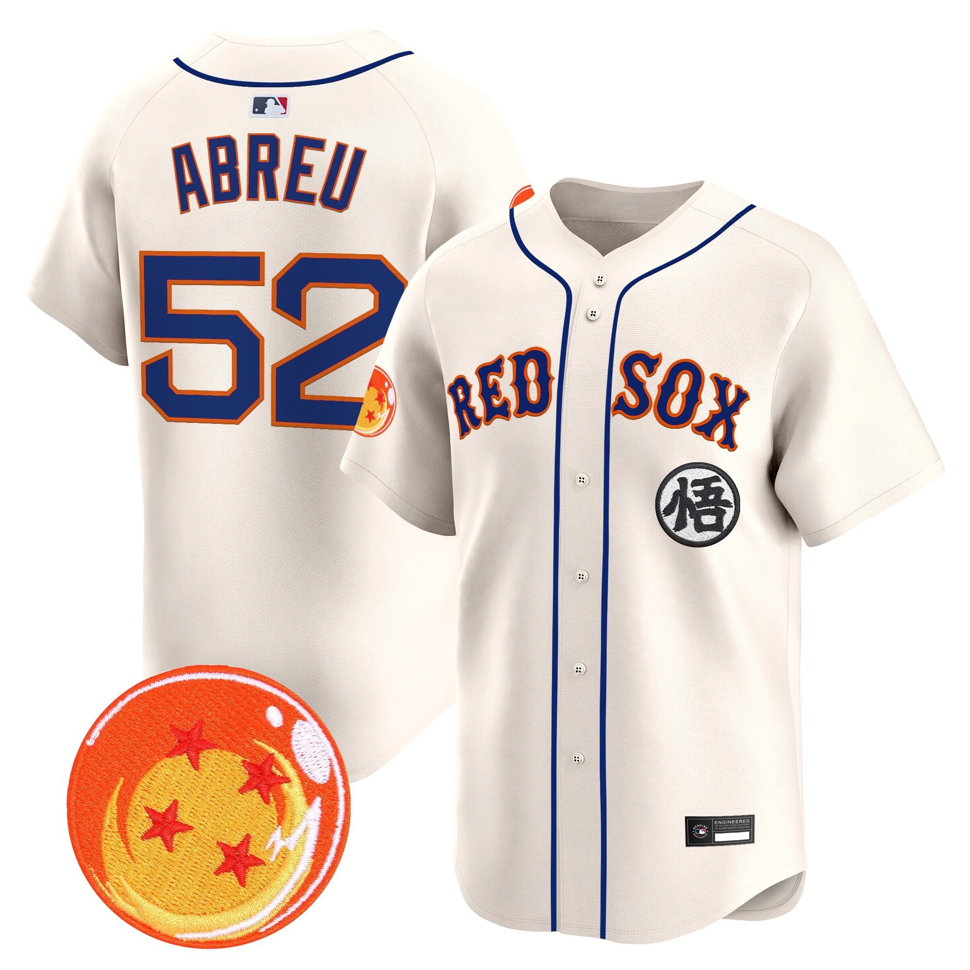 Men's Boston Red Sox x Dragon Ball Vapor Premier Limited Jersey - All Stitched