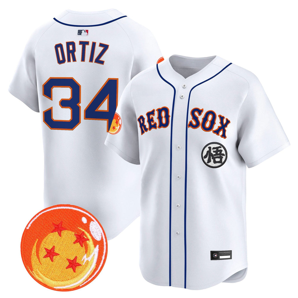 Men's Boston Red Sox x Dragon Ball Vapor Premier Limited Jersey - All Stitched