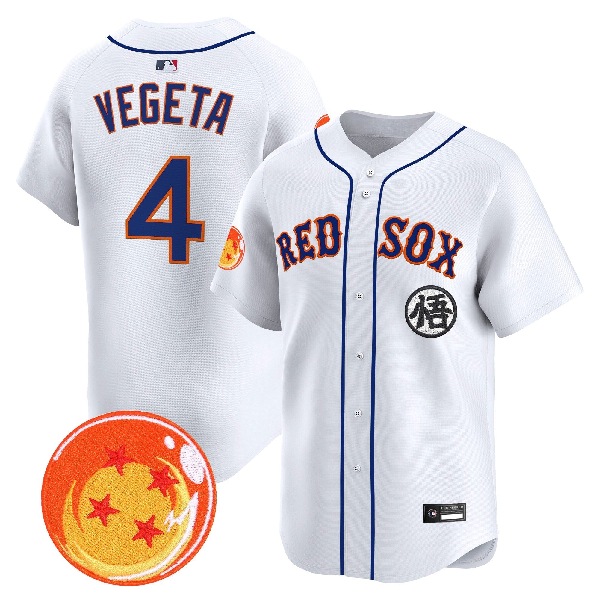 Men's Boston Red Sox x Dragon Ball Vapor Premier Limited Jersey - All Stitched