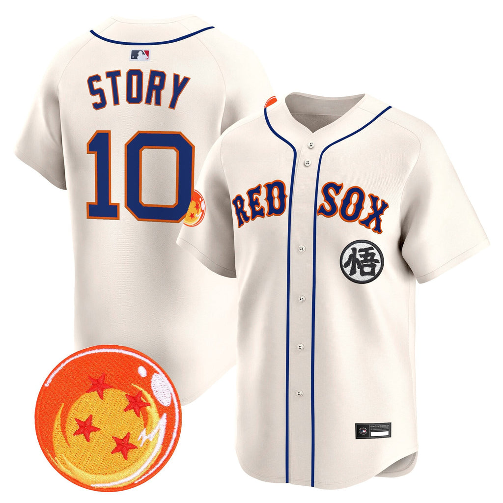 Men's Boston Red Sox x Dragon Ball Vapor Premier Limited Jersey - All Stitched