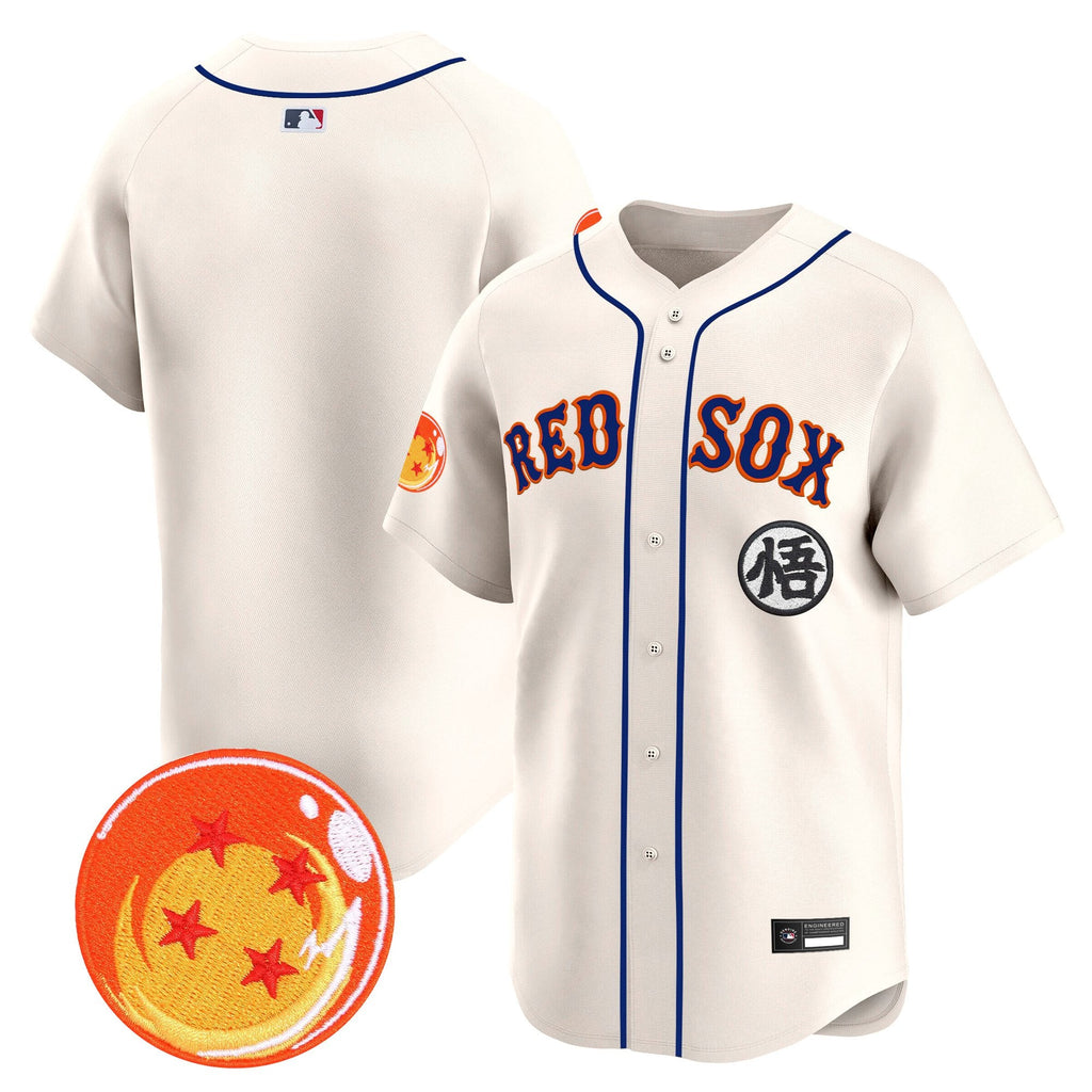 Men's Boston Red Sox x Dragon Ball Vapor Premier Limited Jersey - All Stitched