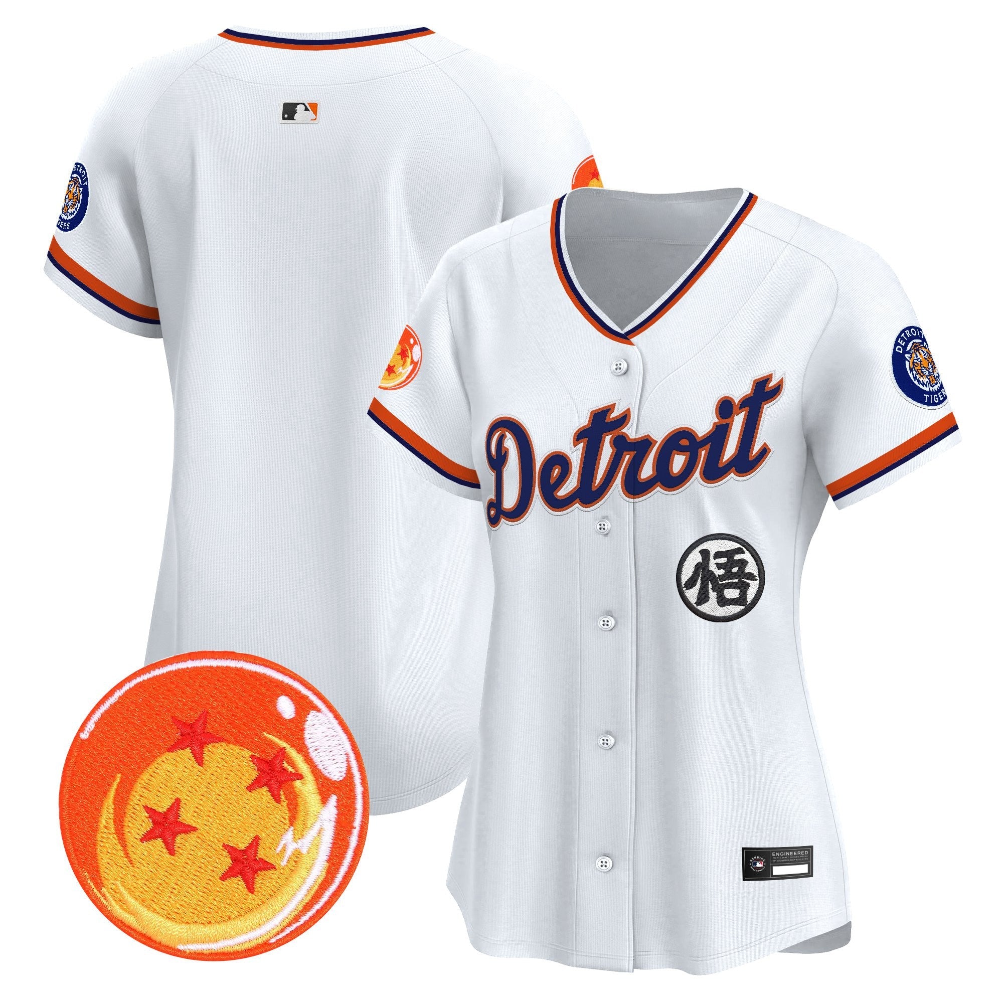 Women's Detroit Tigers x Dragon Ball Vapor Premier Limited Jersey - All Stitched