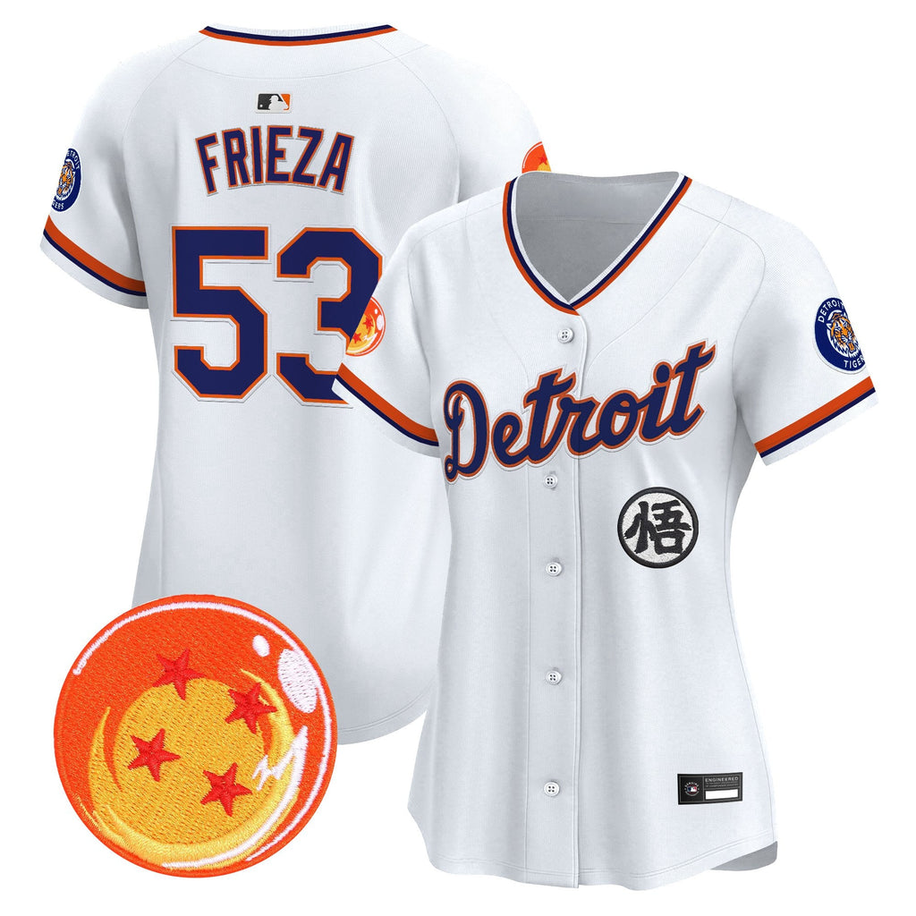 Women's Detroit Tigers x Dragon Ball Vapor Premier Limited Jersey - All Stitched
