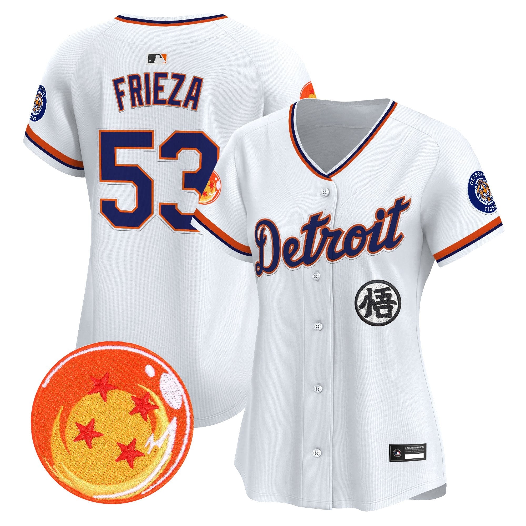 Women's Detroit Tigers x Dragon Ball Vapor Premier Limited Jersey - All Stitched
