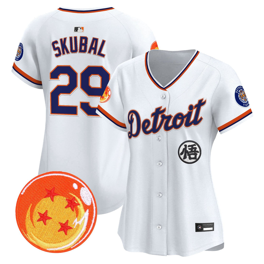 Women's Detroit Tigers x Dragon Ball Vapor Premier Limited Jersey - All Stitched