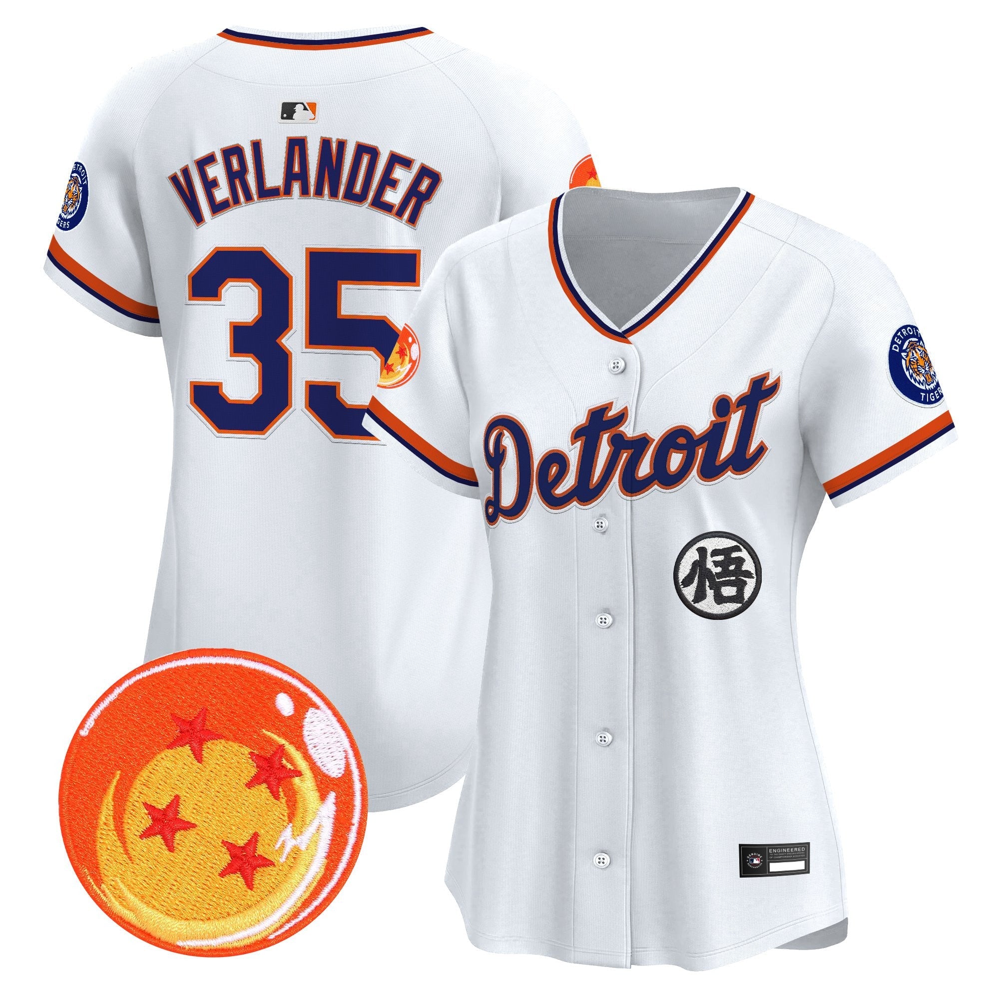 Women's Detroit Tigers x Dragon Ball Vapor Premier Limited Jersey - All Stitched