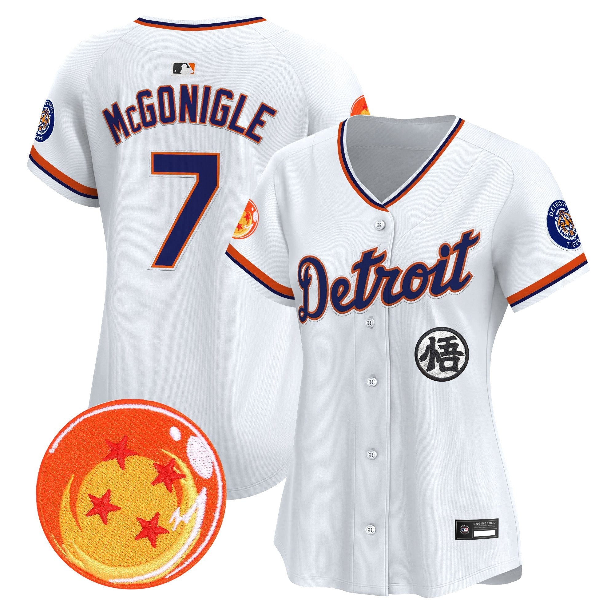 Women's Detroit Tigers x Dragon Ball Vapor Premier Limited Jersey - All Stitched