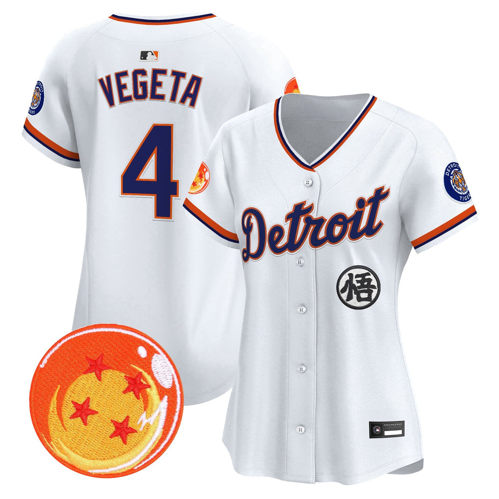 Women's Detroit Tigers x Dragon Ball Vapor Premier Limited Jersey - All Stitched