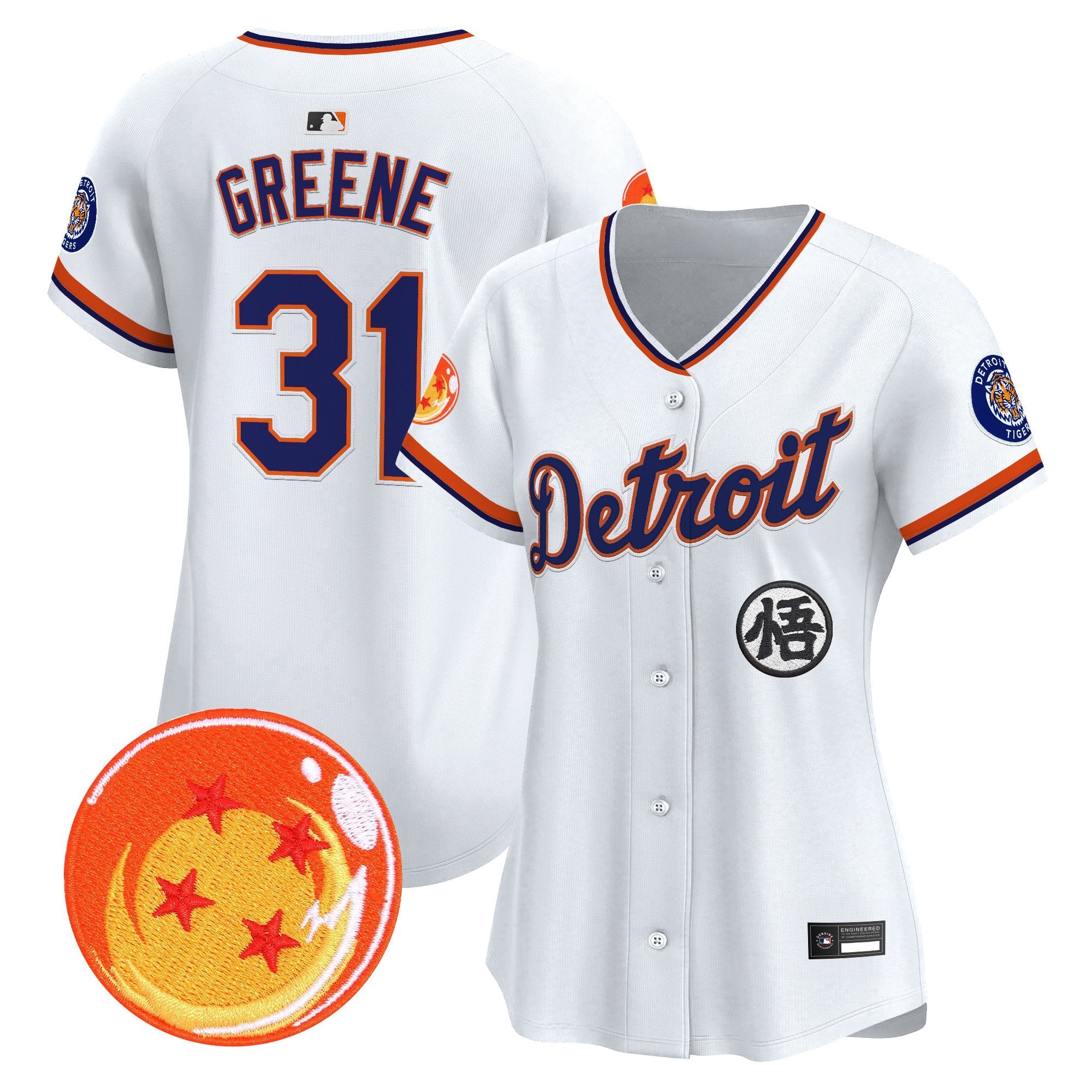 Women's Detroit Tigers x Dragon Ball Vapor Premier Limited Jersey - All Stitched