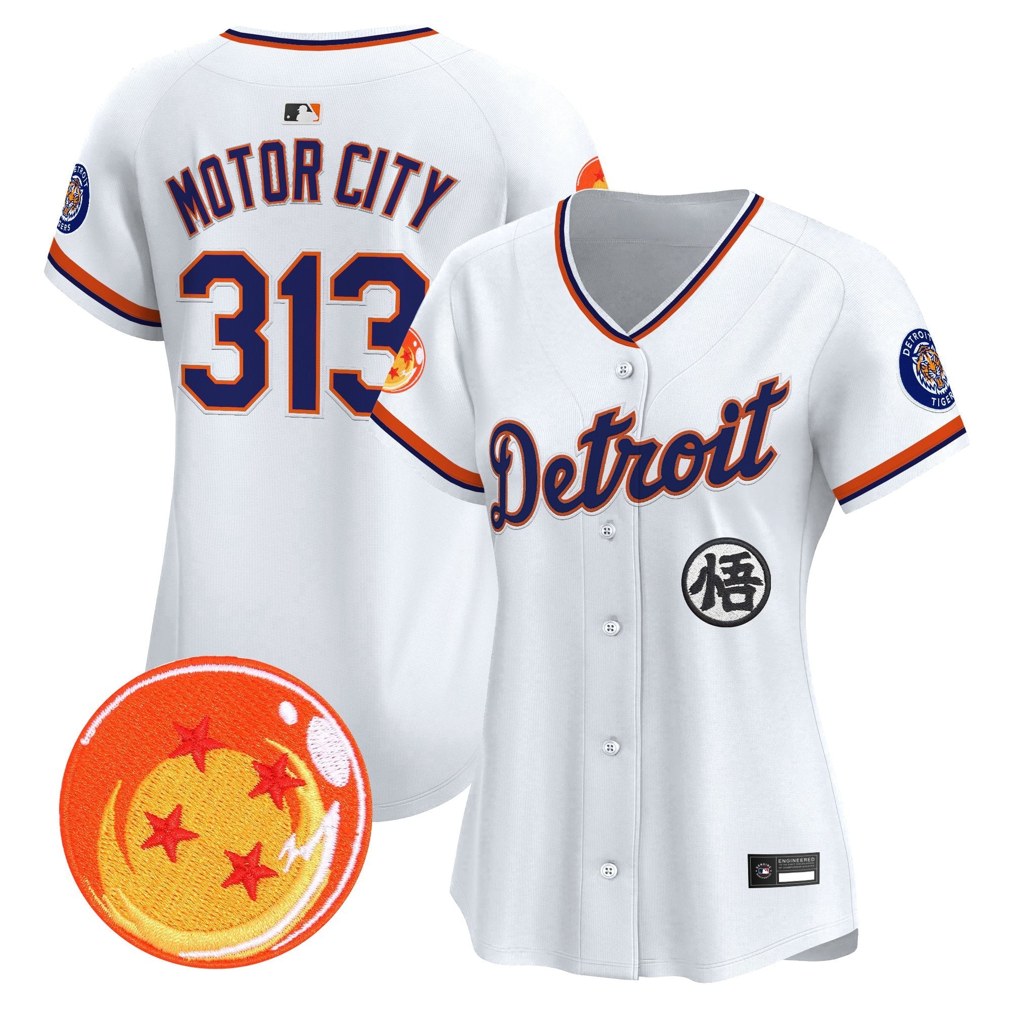 Women's Detroit Tigers x Dragon Ball Vapor Premier Limited Jersey - All Stitched