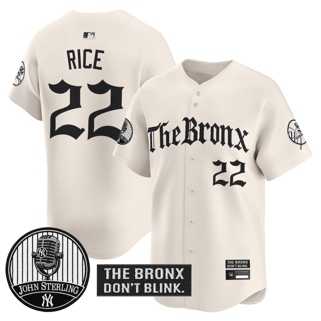 Men's Yankees "The Bronx Gothic" Vapor Premier Limited Jersey - John Sterling Patch - All Stitched
