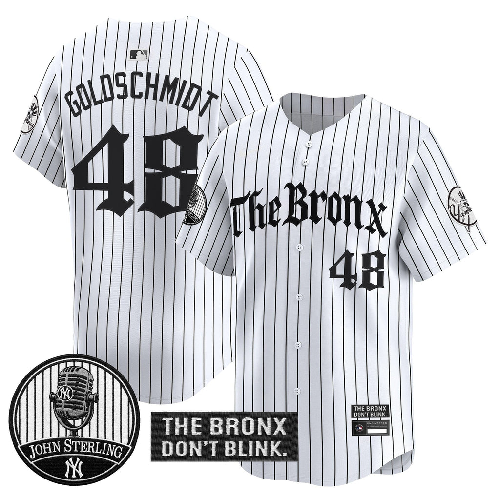 Men's Yankees "The Bronx Gothic" Vapor Premier Limited Jersey - John Sterling Patch - All Stitched