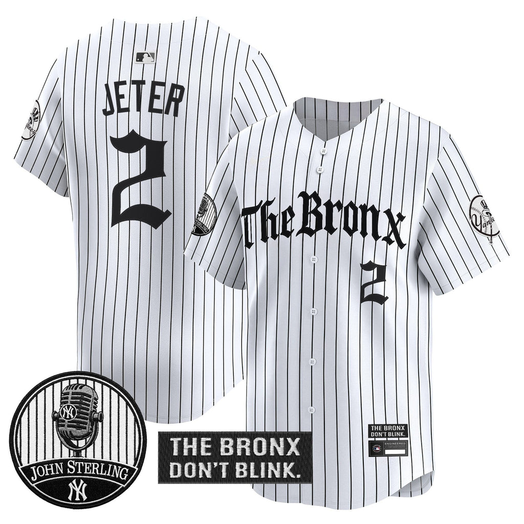 Men's Yankees "The Bronx Gothic" Vapor Premier Limited Jersey - John Sterling Patch - All Stitched