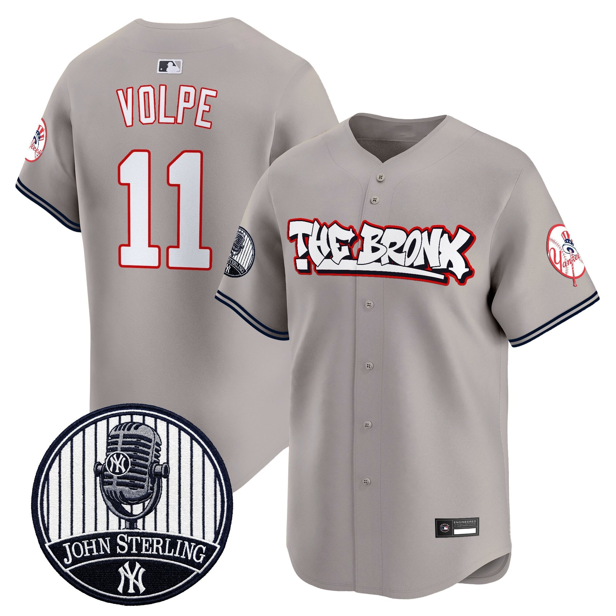 Men's New York Yankees "The Bronx Graffiti" Vapor Premier Limited Jersey - John Sterling Patch - All Stitched