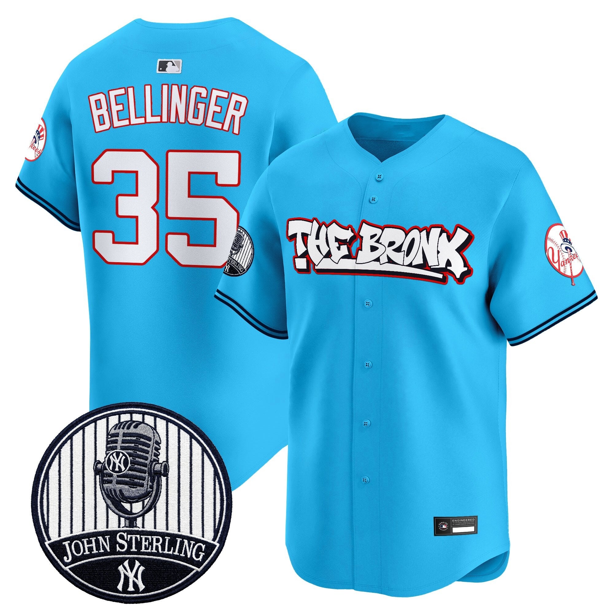 Men's New York Yankees "The Bronx Graffiti" Vapor Premier Limited Jersey - John Sterling Patch - All Stitched