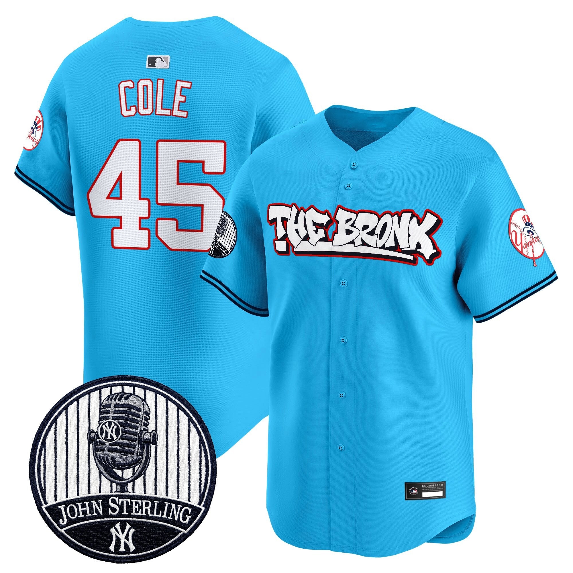 Men's New York Yankees "The Bronx Graffiti" Vapor Premier Limited Jersey - John Sterling Patch - All Stitched