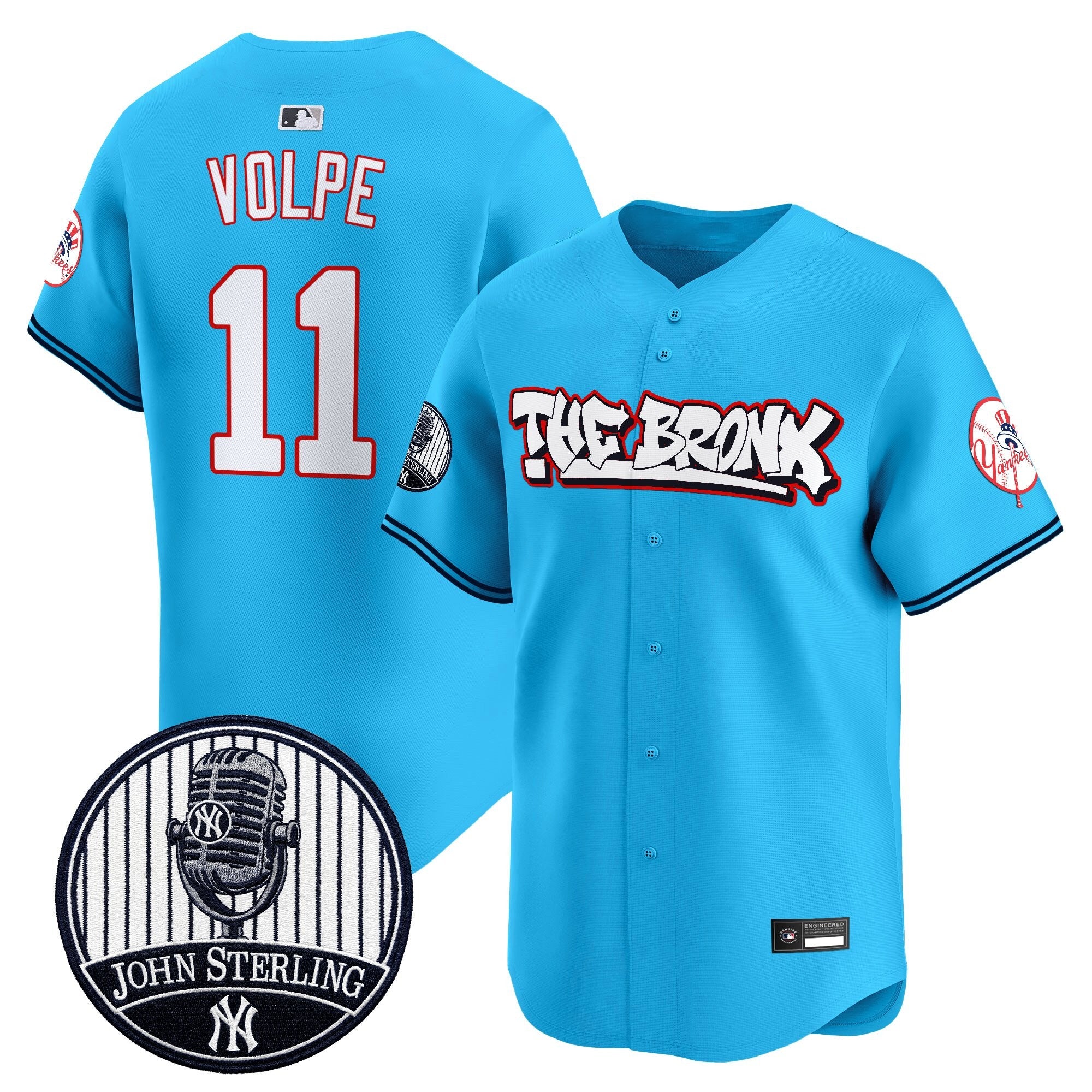 Men's New York Yankees "The Bronx Graffiti" Vapor Premier Limited Jersey - John Sterling Patch - All Stitched