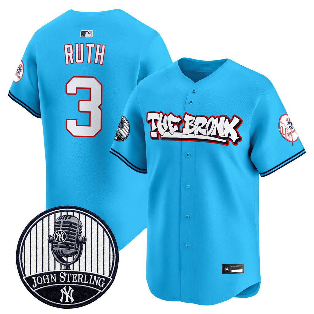 Men's New York Yankees "The Bronx Graffiti" Vapor Premier Limited Jersey - John Sterling Patch - All Stitched
