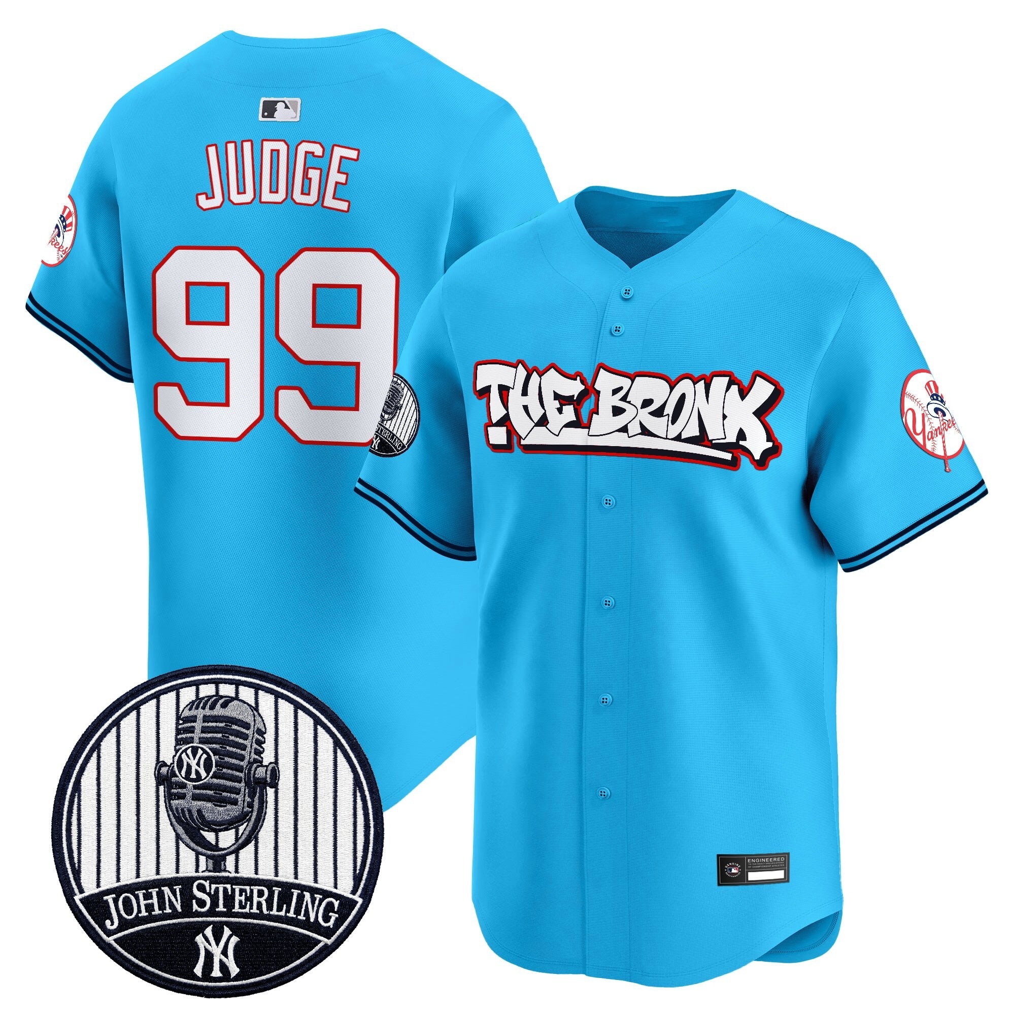 Men's New York Yankees "The Bronx Graffiti" Vapor Premier Limited Jersey - John Sterling Patch - All Stitched