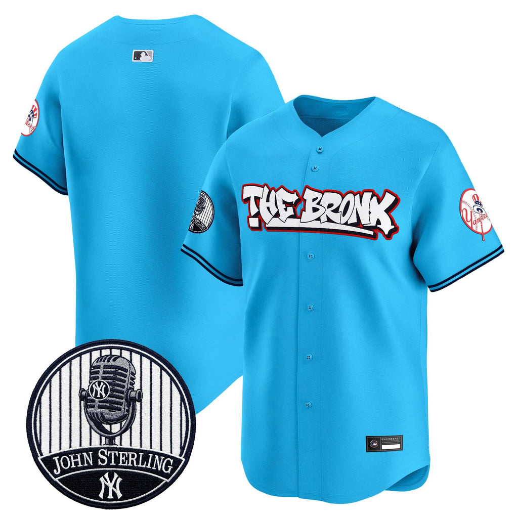 Men's New York Yankees "The Bronx Graffiti" Vapor Premier Limited Jersey - John Sterling Patch - All Stitched