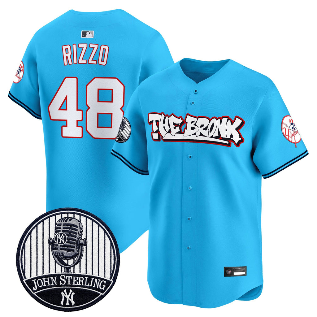 Men's New York Yankees "The Bronx Graffiti" Vapor Premier Limited Jersey - John Sterling Patch - All Stitched
