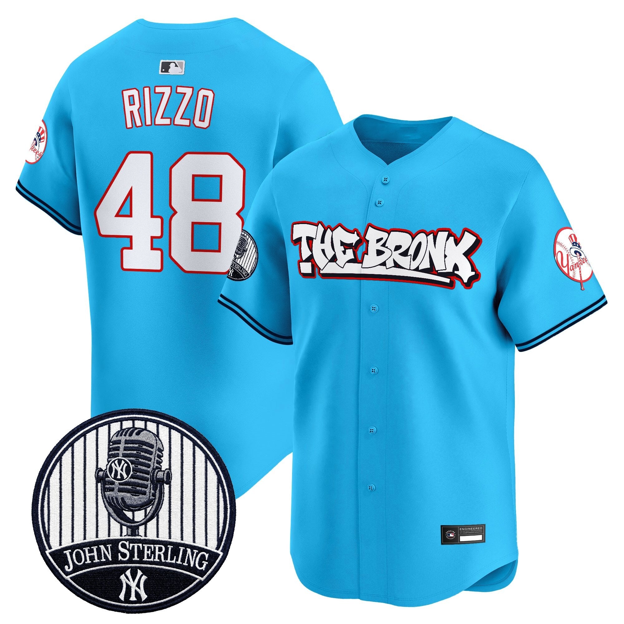 Men's New York Yankees "The Bronx Graffiti" Vapor Premier Limited Jersey - John Sterling Patch - All Stitched