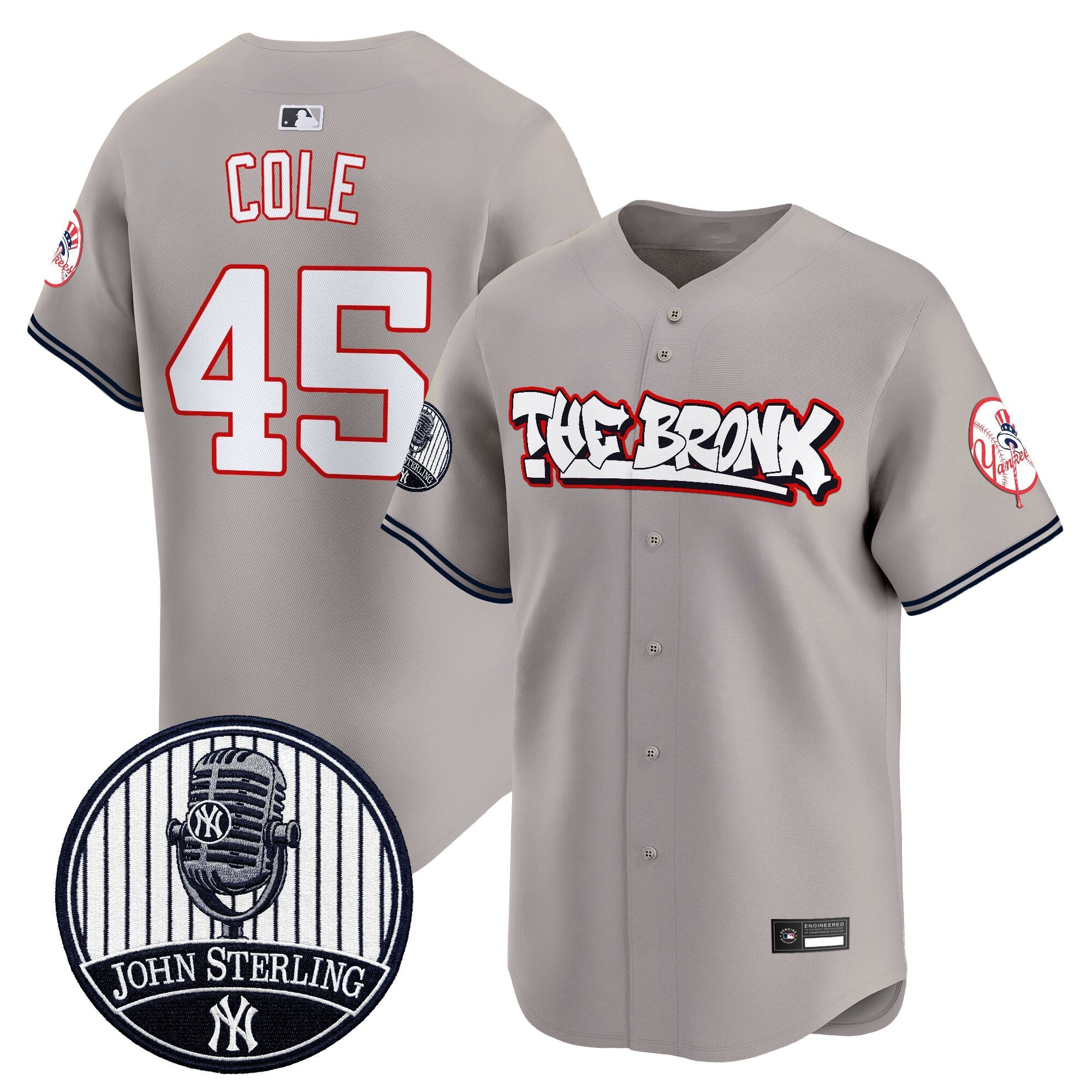 Men's New York Yankees "The Bronx Graffiti" Vapor Premier Limited Jersey - John Sterling Patch - All Stitched