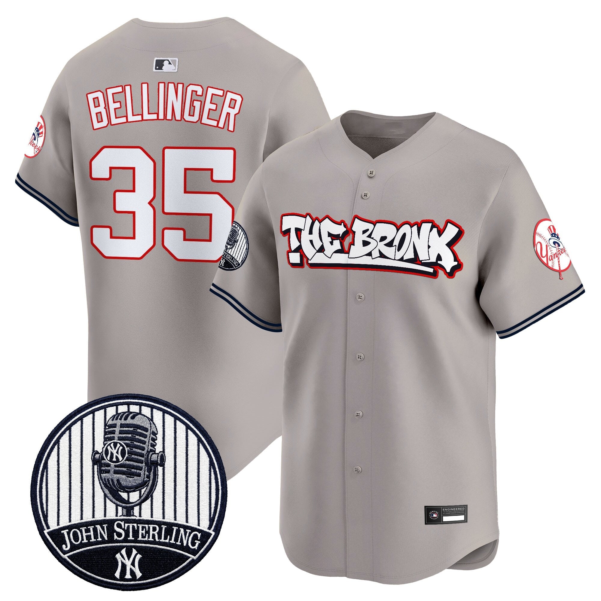 Men's New York Yankees "The Bronx Graffiti" Vapor Premier Limited Jersey - John Sterling Patch - All Stitched