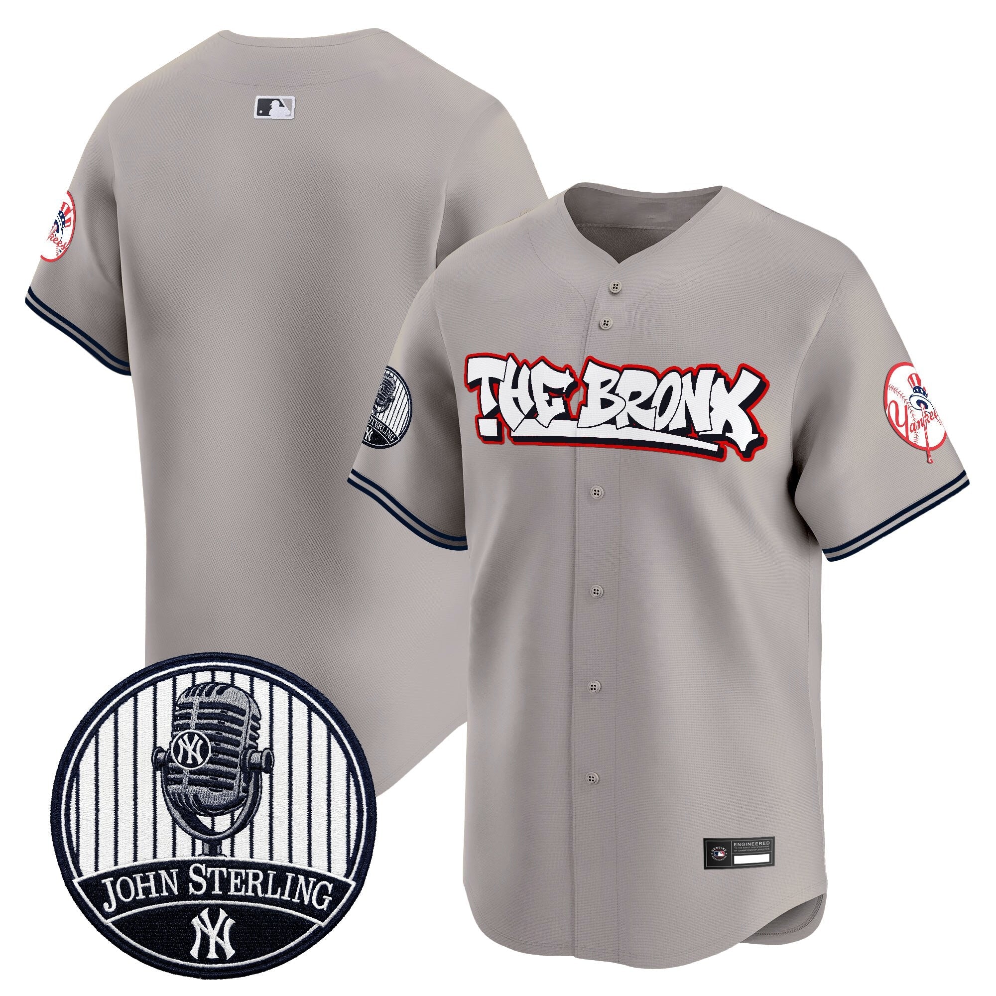 Men's New York Yankees "The Bronx Graffiti" Vapor Premier Limited Jersey - John Sterling Patch - All Stitched