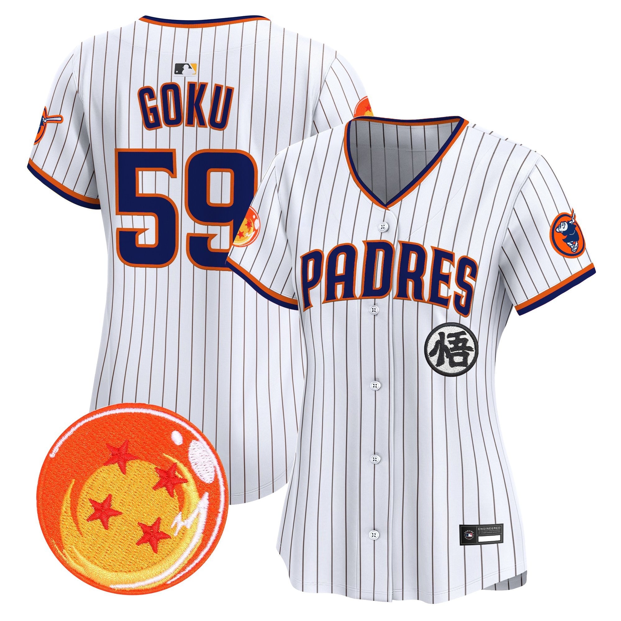 Women's Padres x Dragon Ball Vapor Premier Limited Jersey - All Stitched