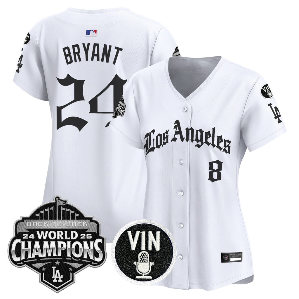 Women's Dodgers 2025 Back-To-Back Champions Vapor Premier Limited Jersey - LA Gothic Edition - All Stitched
