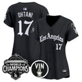 Women's Dodgers 2025 Back-To-Back Champions Vapor Premier Limited Jersey - LA Gothic Edition - All Stitched