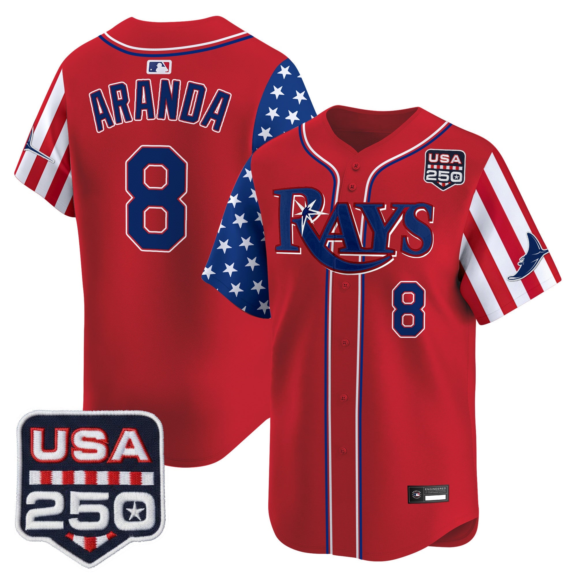 Men's Tampa Bay Rays "America 250 Edition" Vapor Premier Limited Jersey - All Stitched