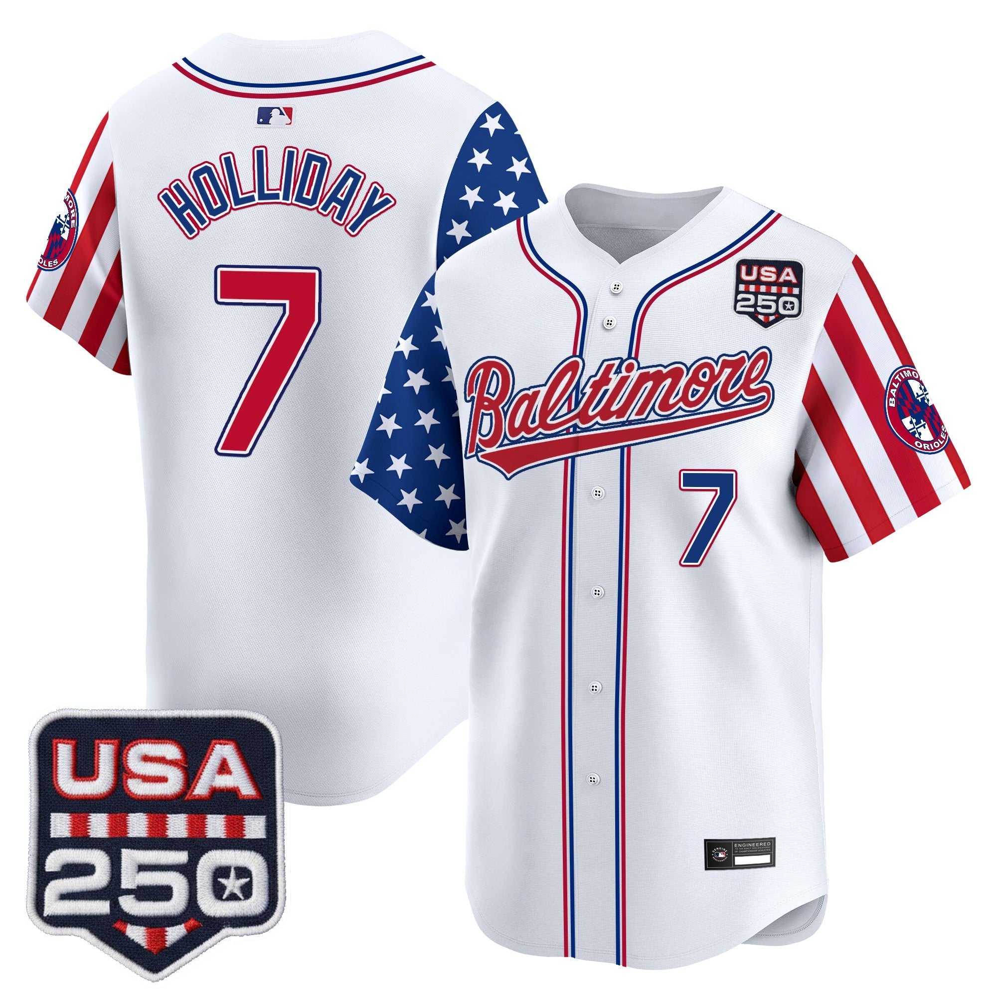 Men's Baltimore Orioles "America 250 Edition" Vapor Premier Limited Jersey - All Stitched