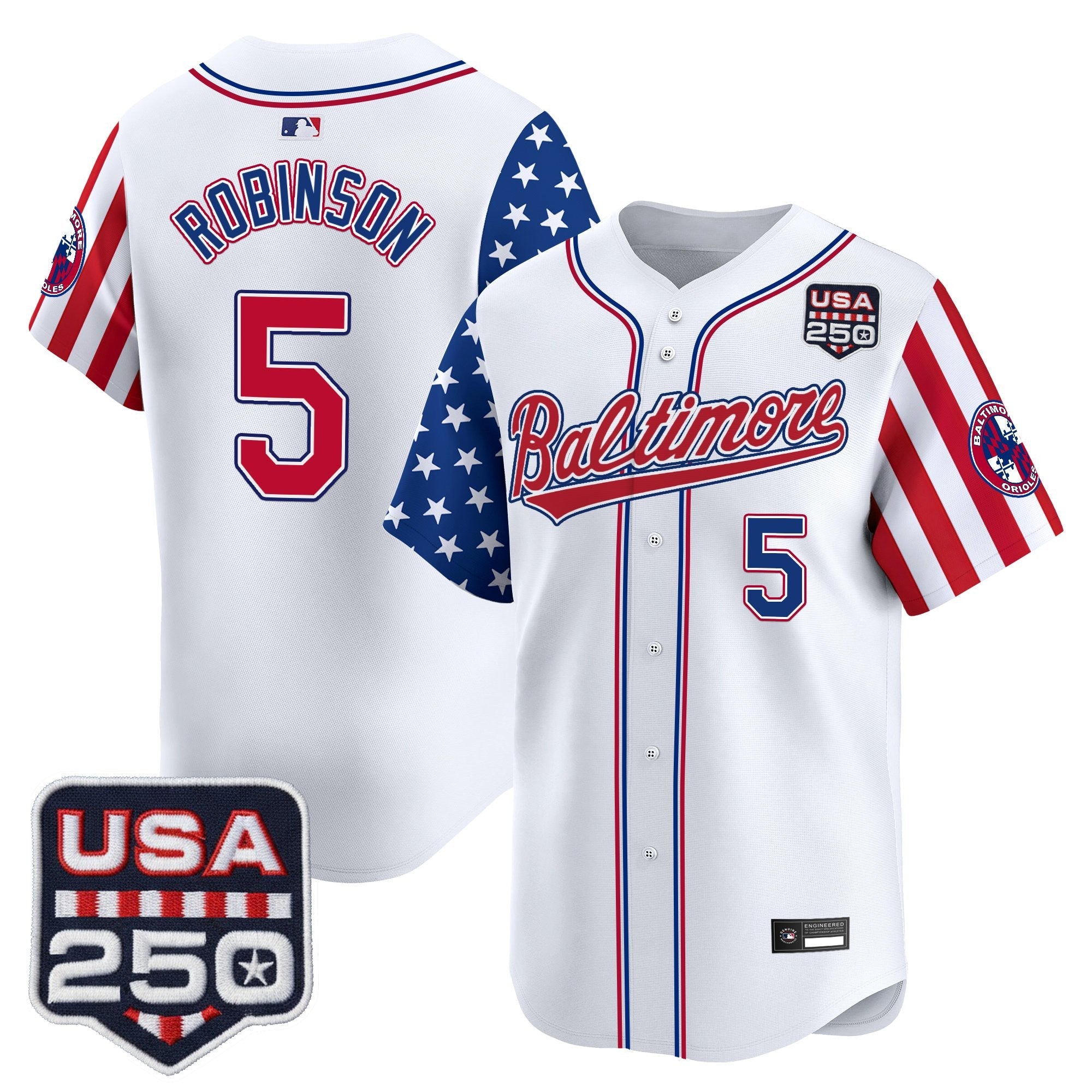 Men's Baltimore Orioles "America 250 Edition" Vapor Premier Limited Jersey - All Stitched