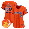 Women's Cleveland Indians x Dragon Ball Vapor Premier Limited Jersey - All Stitched
