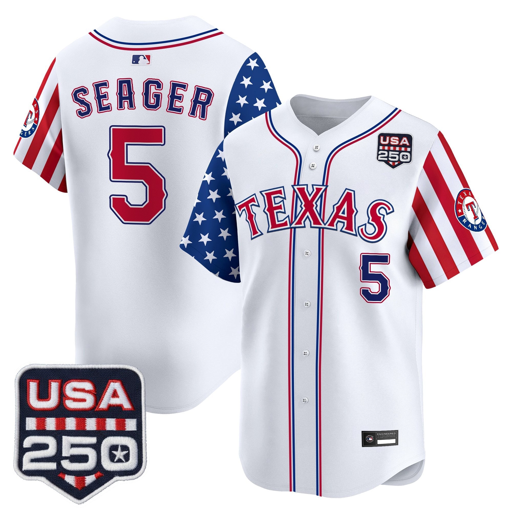Men's Texas Rangers "America 250 Edition" Vapor Premier Limited Jersey - All Stitched