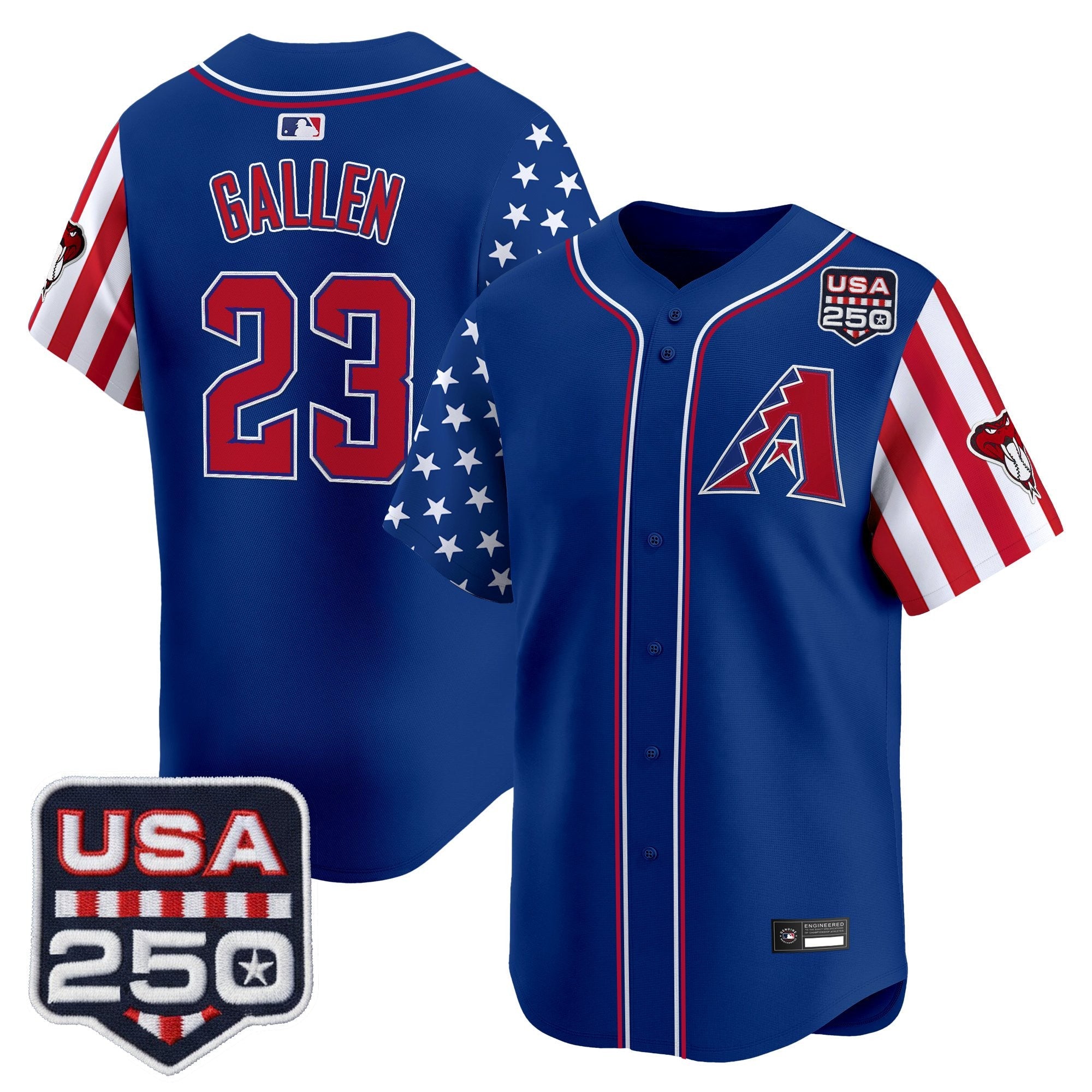 Men's Arizona Diamondbacks "America 250 Edition" Vapor Premier Limited Jersey - All Stitched