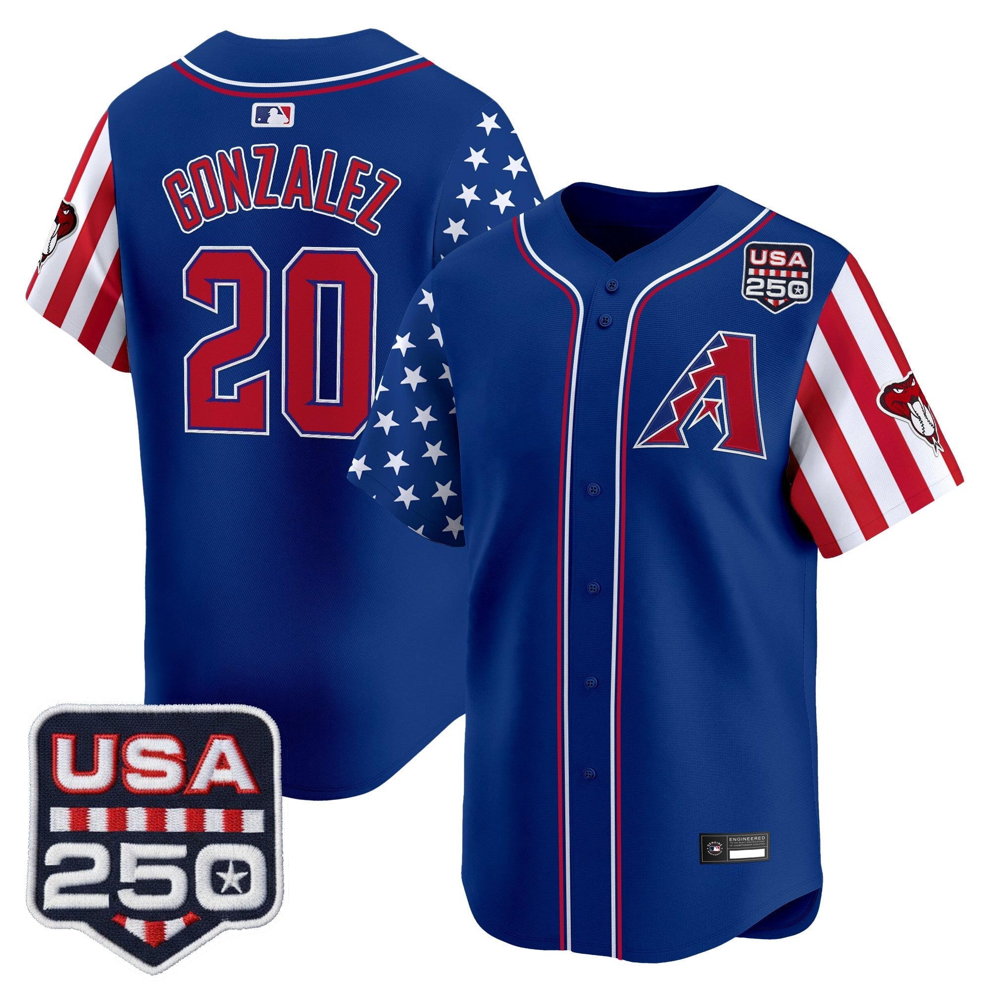 Men's Arizona Diamondbacks "America 250 Edition" Vapor Premier Limited Jersey - All Stitched