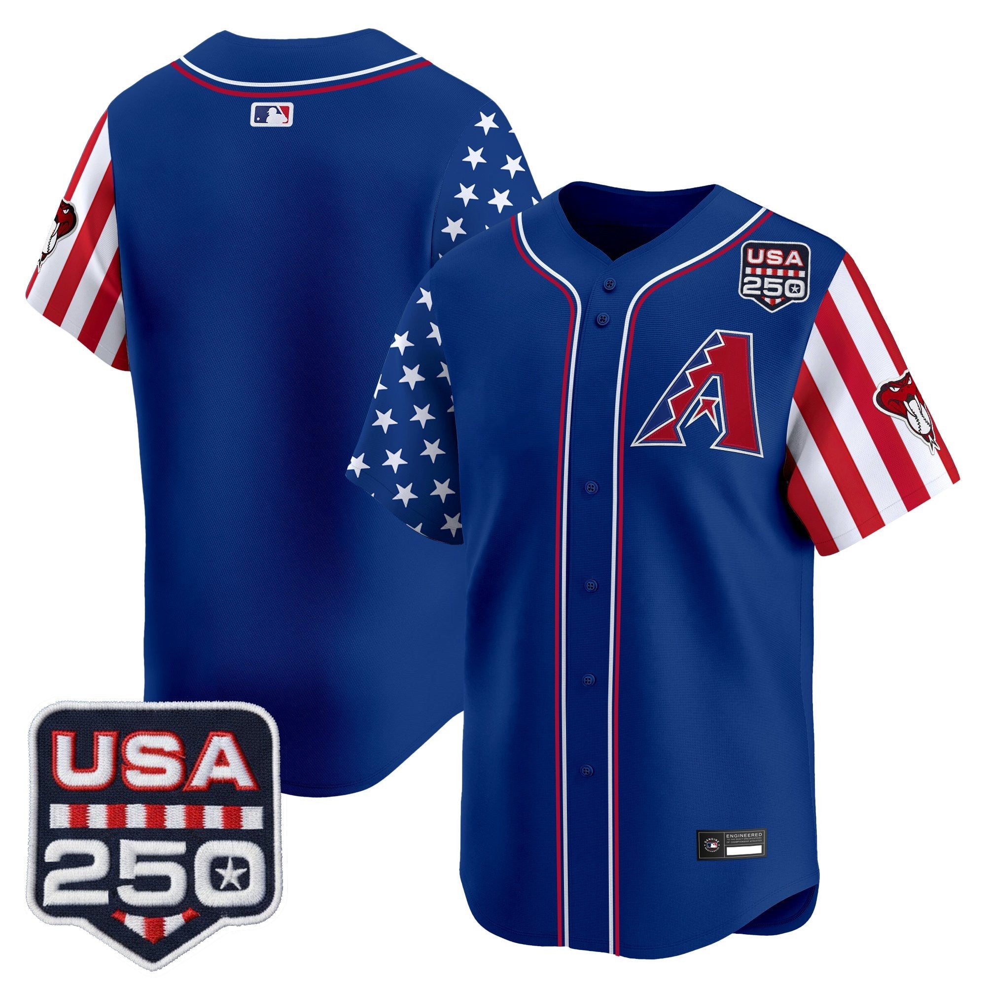Men's Arizona Diamondbacks "America 250 Edition" Vapor Premier Limited Jersey - All Stitched