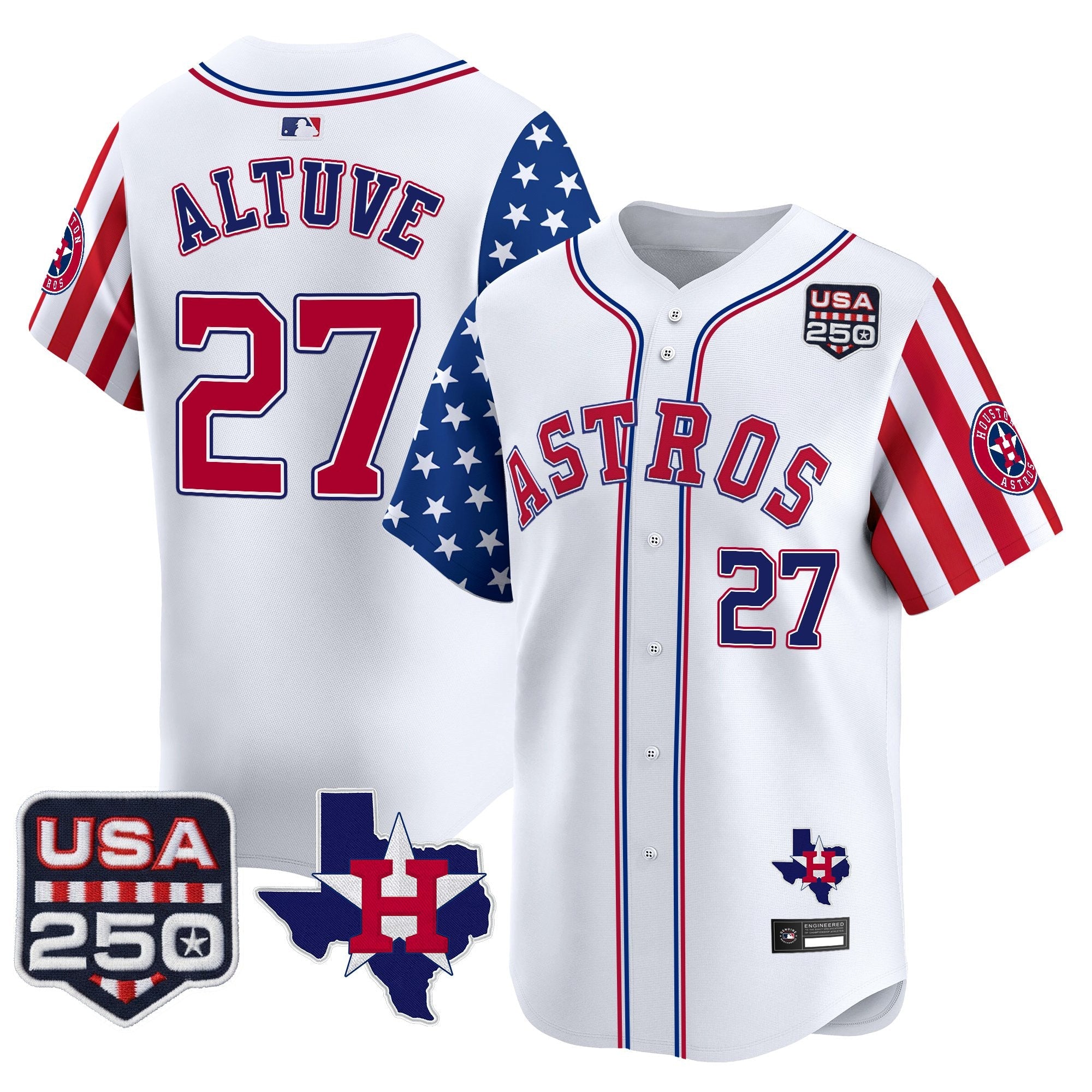 Men's Houston Astros "America 250 Edition" Vapor Premier Limited Jersey - All Stitched