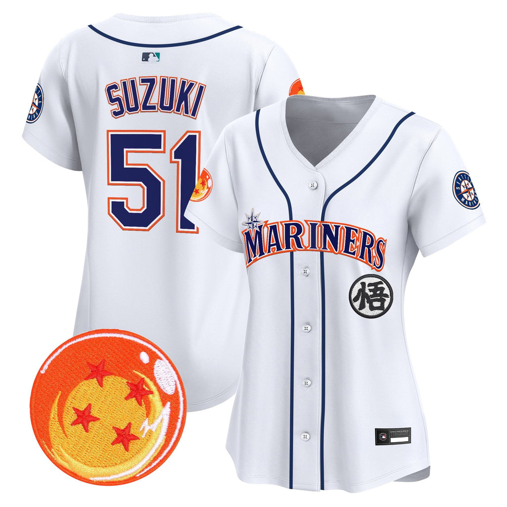 Women's Seattle Mariners x Dragon Ball Vapor Premier Limited Jersey - All Stitched
