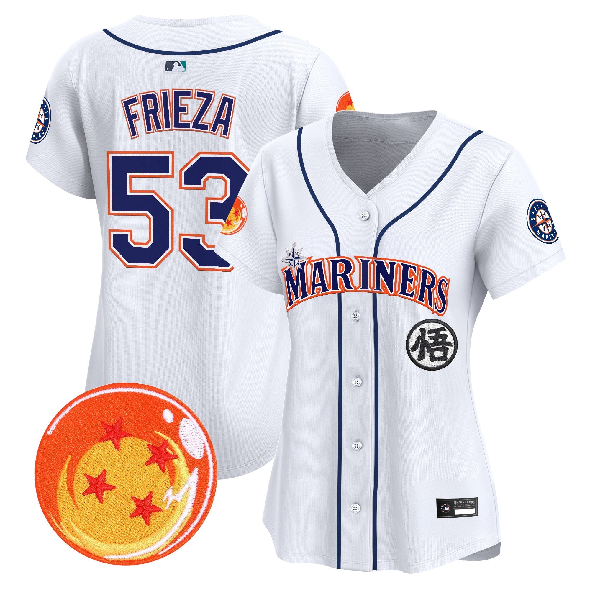 Women's Seattle Mariners x Dragon Ball Vapor Premier Limited Jersey - All Stitched