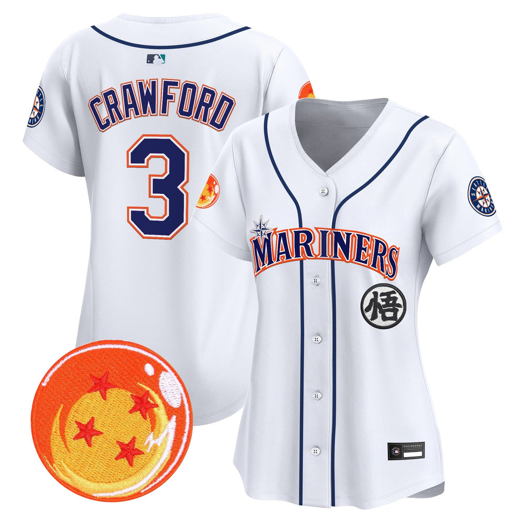 Women's Seattle Mariners x Dragon Ball Vapor Premier Limited Jersey - All Stitched