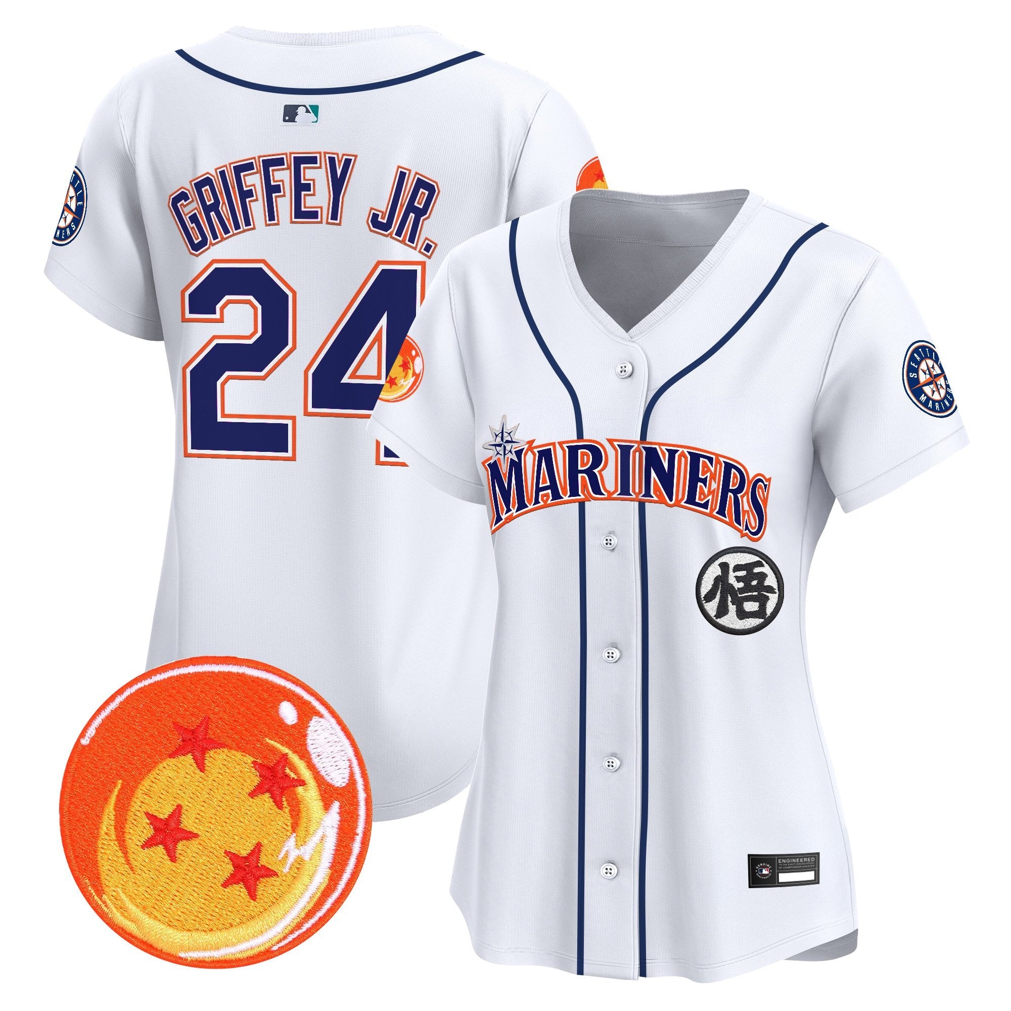 Women's Seattle Mariners x Dragon Ball Vapor Premier Limited Jersey - All Stitched