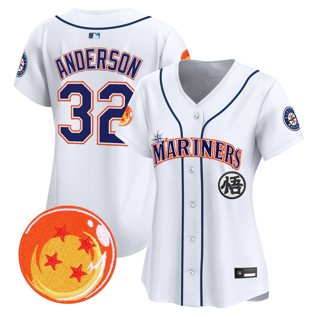 Women's Seattle Mariners x Dragon Ball Vapor Premier Limited Jersey - All Stitched