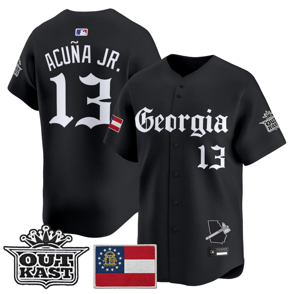 Men's Atlanta Braves 'Georgia x Outkast Gothic Edition' Vapor Premier Limited Jersey - All Stitched