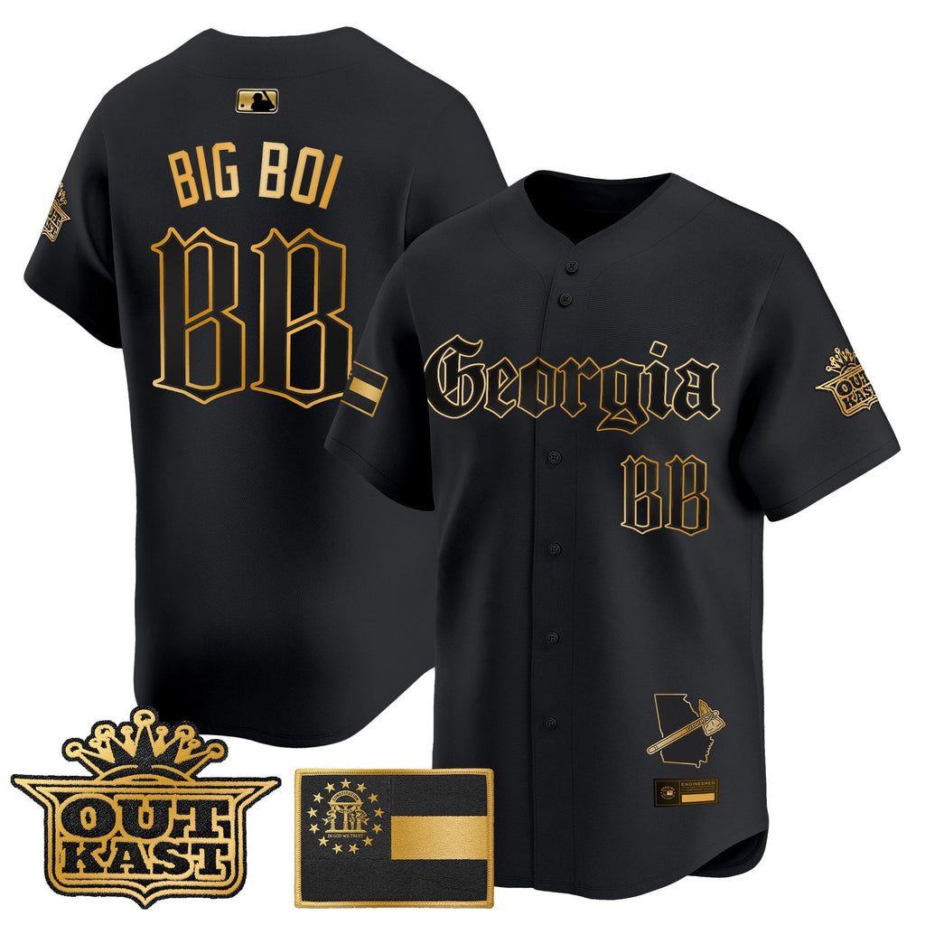 Men's Atlanta Braves 'Georgia x Outkast Gothic Edition' Vapor Premier Limited Jersey - All Stitched
