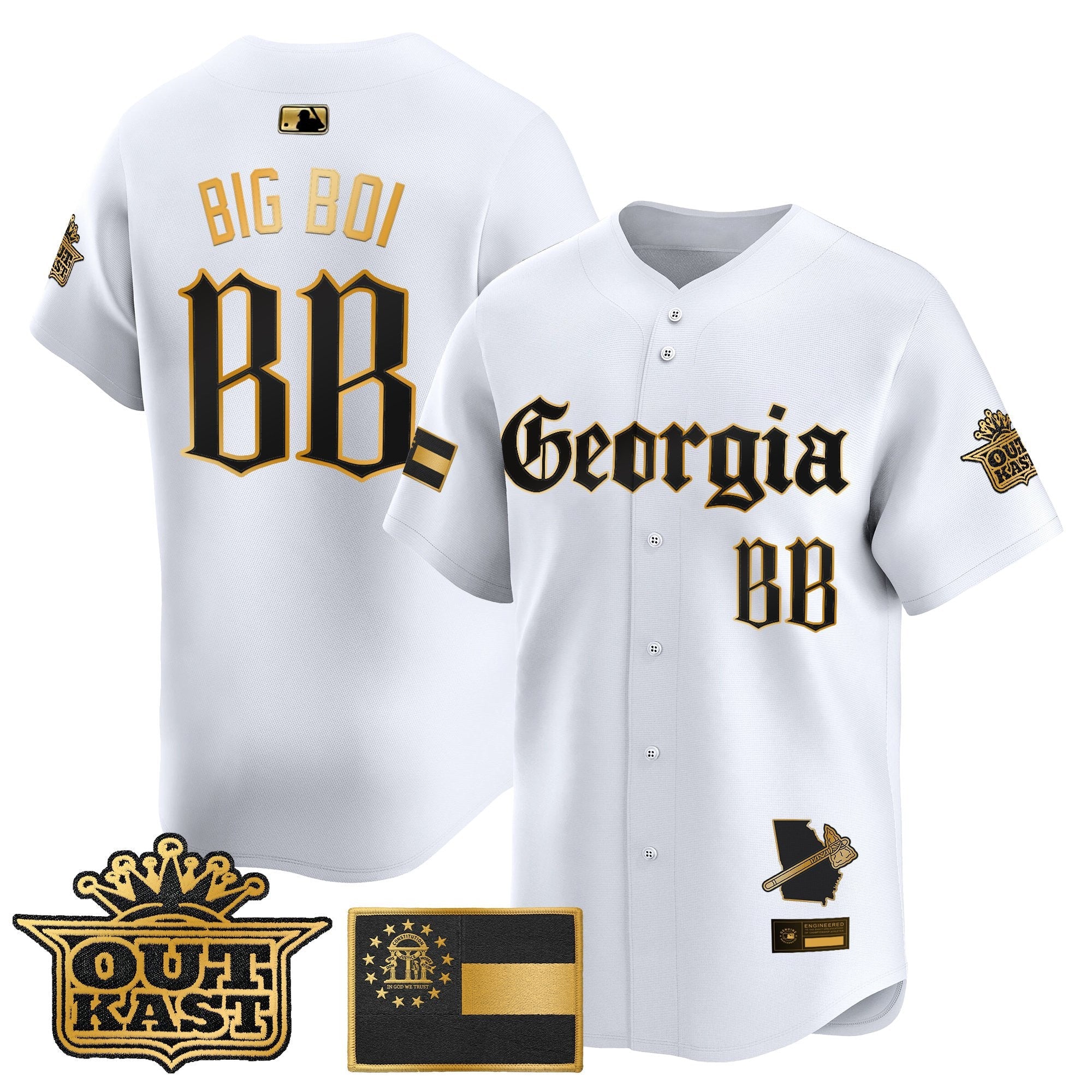 Men's Atlanta Braves 'Georgia x Outkast Gothic Edition' Vapor Premier Limited Jersey - All Stitched
